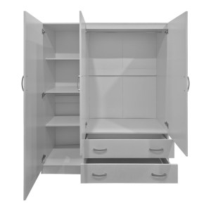 pak-383-000161-1 ΝΤΟΥΛΑΠΑ ΤΡΙΦΥΛΛΗ ΜΕ 2 ΣΥΡΤΑΡΙΑ ALVIA PAKOWORLD ΛΕΥΚΗ 150X51X180ΕΚ