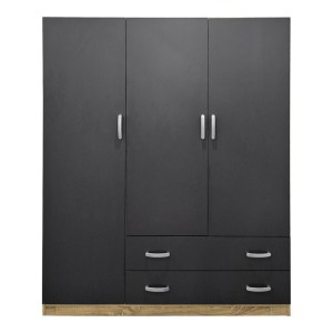 pak-383-000164-2 ΝΤΟΥΛΑΠΑ ΤΡΙΦΥΛΛΗ ΜΕ 2 ΣΥΡΤΑΡΙΑ ALVIA PAKOWORLD SONOMA-ΑΝΘΡΑΚΙ 150X51X180ΕΚ