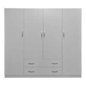 pak-383-000169-2 ΝΤΟΥΛΑΠΑ ΤΕΤΡΑΦΥΛΛΗ ΜΕ 2 ΣΥΡΤΑΡΙΑ ALVIA PAKOWORLD ΛΕΥΚΗ 200X51X180ΕΚ