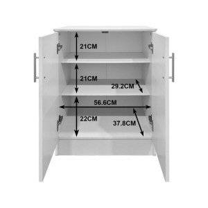 pak-383-000214-6 ΠΑΠΟΥΤΣΟΘΗΚΗ-ΝΤΟΥΛΑΠΙ SOUKEN PAKOWORLD 6 ΖΕΥΓΩΝ ΛΕΥΚΟ 60X40X80ΕΚ