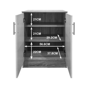 pak-383-000215-5 ΠΑΠΟΥΤΣΟΘΗΚΗ-ΝΤΟΥΛΑΠΙ SOUKEN PAKOWORLD 6 ΖΕΥΓΩΝ ΛΕΥΚΟ-SONOMA 60X40X80ΕΚ
