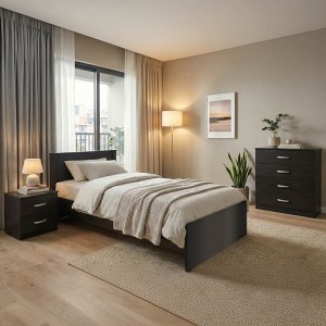 pak-383-000296 ΣΕΤ ΚΡΕΒΑΤΟΚΑΜΑΡΑΣ ATHOS WENGE ΜΕ ΚΡΕΒΑΤΙ 90X190ΕΚ ΣΕΤ 3ΤΕΜ