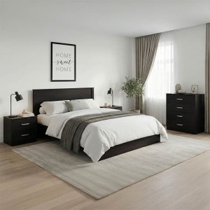 pak-383-000306 ΣΕΤ ΚΡΕΒΑΤΟΚΑΜΑΡΑΣ ATHOS WENGE ΜΕ ΚΡΕΒΑΤΙ 140X200ΕΚ ΣΕΤ 4ΤΕΜ