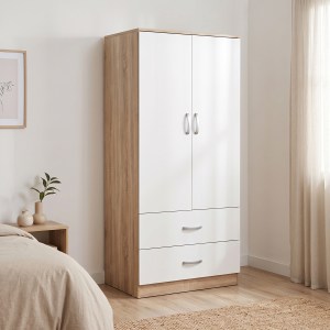 pak-383-000321 ΝΤΟΥΛΑΠΑ ΔΙΦΥΛΛΗ ΜΕ 2 ΣΥΡΤΑΡΙΑ ALVIA PAKOWORLD ΛΕΥΚΟ ΜΕ SONOMA 80X51.5X180ΕΚ