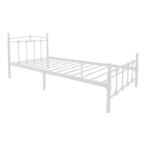 pak-386-000009-1 ΚΡΕΒΑΤΙ WOTSO PAKOWORLD ΜΕΤΑΛΛΙΚΟ ΛΕΥΚΟ 90X190ΕΚ