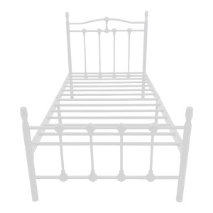 pak-386-000009-4 ΚΡΕΒΑΤΙ WOTSO PAKOWORLD ΜΕΤΑΛΛΙΚΟ ΛΕΥΚΟ 90X190ΕΚ