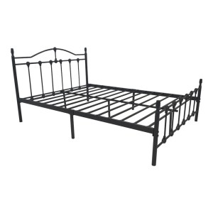 pak-386-000010-1 ΚΡΕΒΑΤΙ WOTSO PAKOWORLD ΜΕΤΑΛΛΙΚΟ ΜΑΥΡΟ 140X200ΕΚ