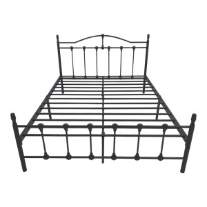 pak-386-000010-2 ΚΡΕΒΑΤΙ WOTSO PAKOWORLD ΜΕΤΑΛΛΙΚΟ ΜΑΥΡΟ 140X200ΕΚ