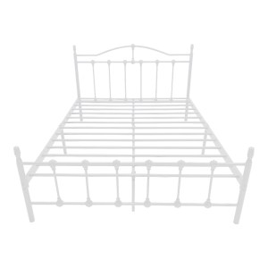 pak-386-000012-2 ΚΡΕΒΑΤΙ WOTSO PAKOWORLD ΜΕΤΑΛΛΙΚΟ ΛΕΥΚΟ 150X200ΕΚ