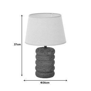 pak-387-000019-1 ΕΠΙΤΡΑΠΕΖΙΟ ΦΩΤΙΣΤΙΚΟ GRAIKE INART Ε27 ΚΕΡΑΜΙΚΟ ΣΕ ΜΠΕΖ ΑΠΟΧΡΩΣΗ Φ26X37ΕΚ