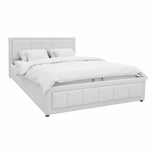 pak-388-000016 ΚΡΕΒΑΤΙ HUGA PAKOWORLD ΜΕ ΑΠΟΘΗΚΕΥΤΙΚΟ ΧΩΡΟ ΥΦΑΣΜΑ ΓΚΡΙ 160X200ΕΚ