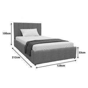 pak-388-000018-3 ΚΡΕΒΑΤΙ SNUGGLE PAKOWORLD ΜΕ ΑΠΟΘΗΚΕΥΤΙΚΟ ΧΩΡΟ ΒΕΛΟΥΔΟ ΓΚΡΙ 120X200ΕΚ