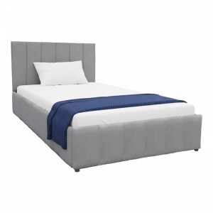 pak-388-000018 ΚΡΕΒΑΤΙ SNUGGLE PAKOWORLD ΜΕ ΑΠΟΘΗΚΕΥΤΙΚΟ ΧΩΡΟ ΒΕΛΟΥΔΟ ΓΚΡΙ 120X200ΕΚ