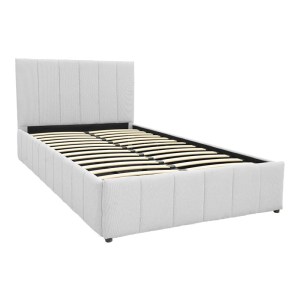 pak-388-000020-2 ΚΡΕΒΑΤΙ SNUGGLE PAKOWORLD ΜΕ ΑΠΟΘΗΚΕΥΤΙΚΟ ΧΩΡΟ ΥΦΑΣΜΑ ΓΚΡΙ 120X200ΕΚ