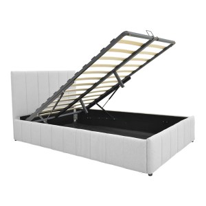 pak-388-000020-4 ΚΡΕΒΑΤΙ SNUGGLE PAKOWORLD ΜΕ ΑΠΟΘΗΚΕΥΤΙΚΟ ΧΩΡΟ ΥΦΑΣΜΑ ΓΚΡΙ 120X200ΕΚ