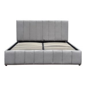 pak-388-000022-4 ΚΡΕΒΑΤΙ SNUGGLE PAKOWORLD ΜΕ ΑΠΟΘΗΚΕΥΤΙΚΟ ΧΩΡΟ ΒΕΛΟΥΔΟ ΓΚΡΙ 160X200ΕΚ