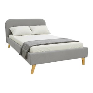 pak-388-000028-1 ΚΡΕΒΑΤΙ LUMILUX PAKOWORLD ΥΦΑΣΜΑ ΣΕ ΓΚΡΙ ΑΠΟΧΡΩΣΗ 160X200ΕΚ