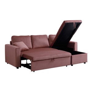 pak-389-000003-3 ΓΩΝΙΑΚΟΣ ΑΝΑΣΤΡΕΨΙΜΟΣ ΚΑΝΑΠΕΣ ΚΡΕΒΑΤΙ KAMORE PAKOWORLD ΜΕ ΑΠΟΘΗΚΕΥΤΙΚΟ ΧΩΡΟ ΣΑΠΙΟ ΜΗΛΟ ΒΕΛΟΥΔΟ 223X146X85ΕΚ