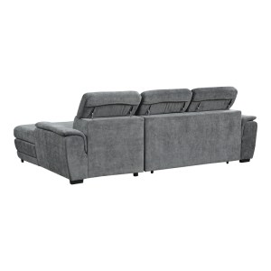 pak-389-000008-5 ΓΩΝΙΑΚΟΣ ΚΑΝΑΠΕΣ-ΚΡΕΒΑΤΙ ΑΡΙΣΤΕΡΗ ΓΩΝΙΑ DREAMORA PAKOWORLD ΜΕ ΑΠΟΘΗΚΕΥΤΙΚΟ ΥΦΑΣΜΑ ΑΝΘΡΑΚΙ 270X167X82ΕΚ