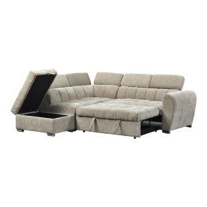 pak-389-000015-3 ΓΩΝΙΑΚΟΣ ΚΑΝΑΠΕΣ-ΚΡΕΒΑΤΙ ΔΕΞΙΑ ΓΩΝΙΑ NUVORA PAKOWORLD ΜΕ ΑΠΟΘΗΚΕΥΤΙΚΟ ΧΩΡΟ ΜΠΕΖ ΥΦΑΣΜΑ 244X225X79ΕΚ
