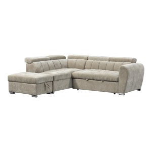 pak-389-000015 ΓΩΝΙΑΚΟΣ ΚΑΝΑΠΕΣ-ΚΡΕΒΑΤΙ ΔΕΞΙΑ ΓΩΝΙΑ NUVORA PAKOWORLD ΜΕ ΑΠΟΘΗΚΕΥΤΙΚΟ ΧΩΡΟ ΜΠΕΖ ΥΦΑΣΜΑ 244X225X79ΕΚ