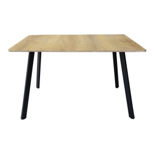 pak-390-000010-2 ΤΡΑΠΕΖΙ SQUARO PAKOWORLD SONOMA MDF ΜΕ ΜΑΥΡΑ ΜΕΤΑΛΛΙΚΑ ΠΟΔΙΑ 120X70X75ΕΚ