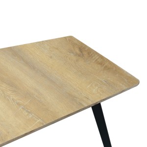 pak-390-000010-3 ΤΡΑΠΕΖΙ SQUARO PAKOWORLD SONOMA MDF ΜΕ ΜΑΥΡΑ ΜΕΤΑΛΛΙΚΑ ΠΟΔΙΑ 120X70X75ΕΚ