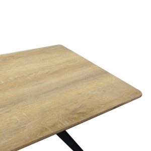pak-390-000015-4 ΤΡΑΠΕΖΙ EZALI PAKOWORLD SONOMA MDF ΜΕ ΜΑΥΡΑ ΜΕΤΑΛΛΙΚΑ ΠΟΔΙΑ 140X80X75ΕΚ