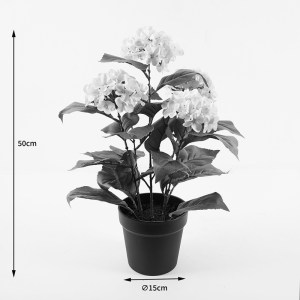pak-391-000010-3 ΔΙΑΚΟΣΜΗΤΙΚΟ ΦΥΤΟ ΣΕ ΓΛΑΣΤΡΑ HYDRANGEA INART ΛΕΥΚΟ Φ35X50ΕΚ