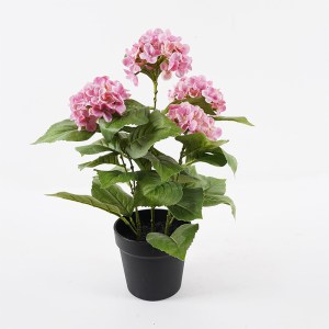 pak-391-000011 ΔΙΑΚΟΣΜΗΤΙΚΟ ΦΥΤΟ ΣΕ ΓΛΑΣΤΡΑ HYDRANGEA INART ΡΟΖ Φ35X50ΕΚ