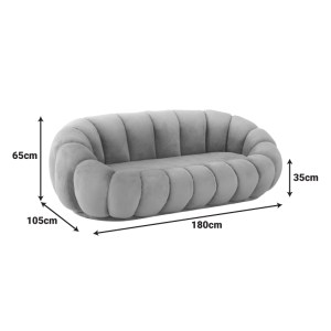 pak-392-000004-4 ΚΑΝΑΠΕΣ EMBRACE PAKOWORLD ΒΕΛΟΥΔΟ ΣΕ ΜΠΕΖ  ΑΠΟΧΡΩΣΗ 180X105X65ΕΚ