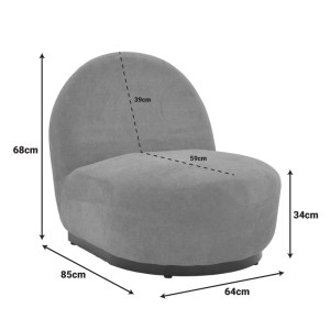 pak-392-000011-7 ΠΟΛΥΘΡΟΝΑ ΠΕΡΙΣΤΡΕΦΟΜΕΝΗ ZENNY PAKOWORLD ΥΦΑΣΜΑ ΚΙΤΡΙΝΟ 64X85X68ΕΚ