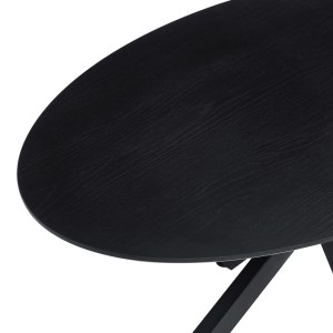 pak-392-000019-2 ΤΡΑΠΕΖΙ MAKREY PAKOWORLD ΜΑΥΡΟ MDF- ΜΕΤΑΛΛΙΚΑ ΠΟΔΙΑ 160X90X75ΕΚ