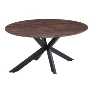 pak-392-000021 ΤΡΑΠΕΖΙ MAKREY PAKOWORLD ΚΑΡΥΔΙ MDF- ΜΑΥΡΑ ΜΕΤΑΛΛΙΚΑ ΠΟΔΙΑ 160X90X75ΕΚ