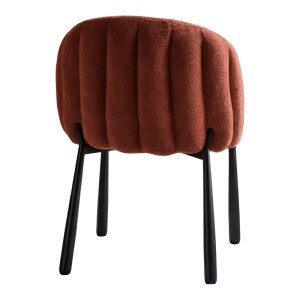 pak-392-000024-1 ΚΑΡΕΚΛΑ DENNA PAKOWORLD ΥΦΑΣΜΑ TERRACOTTA-ΜΑΥΡΑ ΜΕΤΑΛΛΙΚΑ ΠΟΔΙΑ 52X60X85ΕΚ