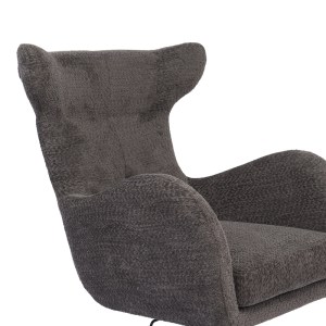 pak-393-000018-5 ΠΟΛΥΘΡΟΝΑ ZEFRINA PAKOWORLD ΠΕΡΙΣΤΡΕΦΟΜΕΝΗ ΑΝΘΡΑΚΙ ΥΦΑΣΜΑ ΜΕ ΒΑΣΗ ΣΕ ΜΑΥΡΗ ΑΠΟΧΡΩΣΗ 77X82X100-107ΕΚ