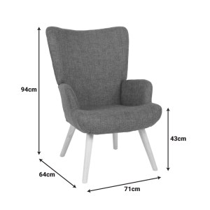 pak-393-000027-8 ΠΟΛΥΘΡΟΝΑ-ΜΠΕΡΖΕΡΑ GERLINA PAKOWORLD ΚΑΦΕ ΥΦΑΣΜΑ ΜΕ ΠΟΔΙ ΣΕ ΦΥΣΙΚΗ ΑΠΟΧΡΩΣΗ 71X64X94ΕΚ