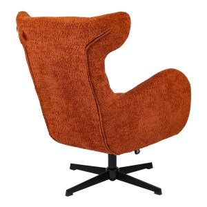 pak-393-000036-2 ΠΟΛΥΘΡΟΝΑ ZEFRINA PAKOWORLD ΠΕΡΙΣΤΡΕΦΟΜΕΝΗ TERRACOTTA ΥΦΑΣΜΑ ΜΕ ΒΑΣΗ ΣΕ ΜΑΥΡΗ ΑΠΟΧΡΩΣΗ 77X82X100-107ΕΚ