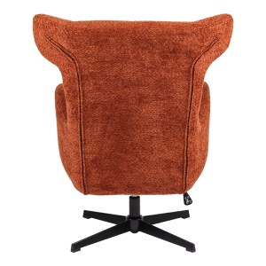 pak-393-000036-5 ΠΟΛΥΘΡΟΝΑ ZEFRINA PAKOWORLD ΠΕΡΙΣΤΡΕΦΟΜΕΝΗ TERRACOTTA ΥΦΑΣΜΑ ΜΕ ΒΑΣΗ ΣΕ ΜΑΥΡΗ ΑΠΟΧΡΩΣΗ 77X82X100-107ΕΚ