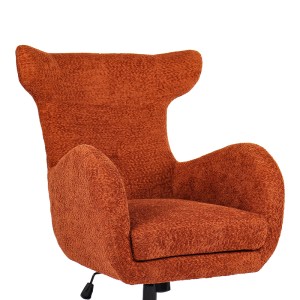 pak-393-000036-6 ΠΟΛΥΘΡΟΝΑ ZEFRINA PAKOWORLD ΠΕΡΙΣΤΡΕΦΟΜΕΝΗ TERRACOTTA ΥΦΑΣΜΑ ΜΕ ΒΑΣΗ ΣΕ ΜΑΥΡΗ ΑΠΟΧΡΩΣΗ 77X82X100-107ΕΚ