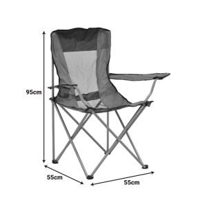 pak-396-000009-5 ΚΑΡΕΚΛΑΚΙ ΠΑΡΑΛΙΑΣ-CAMPING PESCA PAKOWORLD ΜΕΤΑΛΛΟ-ΑΔΙΑΒΡΟΧΟ ΥΦΑΣΜΑ ΣΕ ΧΑΚΙ ΑΠΟΧΡΩΣΗ 55X55X95ΕΚ