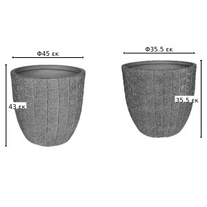 pak-397-000006-1 ΚΑΣΠΩ SAPEN PAKOWORLD ΣΕΤ 2ΤΕΜ ΚΕΡΑΜΙΚΟ ΣΕ ΓΚΡΙ-ΜΠΕΖ ΑΠΟΧΡΩΣΗ