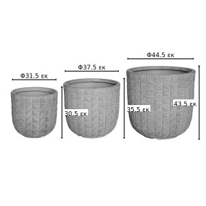 pak-397-000007-1 ΚΑΣΠΩ KALLENA PAKOWORLD ΣΕΤ 3ΤΕΜ ΚΕΡΑΜΙΚΟ ΣΕ ΜΠΕΖ ΑΠΟΧΡΩΣΗ