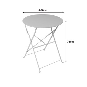 pak-400-000003-1 ΤΡΑΠΕΖΙ BISTRO PAKOWORLD ΜΕΤΑΛΛΙΚΟ ΑΝΑΔΙΠΛΟΥΜΕΝΟ ΣΕ ΑΠΟΧΡΩΣΗ TERRACOTTA Φ60X71ΕΚ