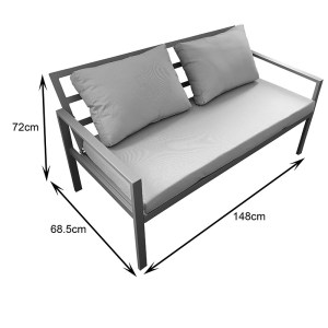 pak-401-000001-2 ΣΑΛΟΝΙ GARDENLY PAKOWORLD ΣΕΤ 4ΤΜΧ ΑΛΟΥΜΙΝΙΟ ΣΕ ΑΘΡΑΚΙ ΑΠΟΧΡΩΣΗ ΜΕ ΓΚΡΙ ΜΑΞΙΛΑΡΙΑ