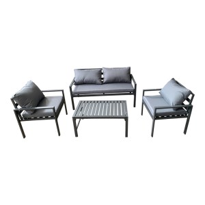 pak-401-000001 ΣΑΛΟΝΙ GARDENLY PAKOWORLD ΣΕΤ 4ΤΜΧ ΑΛΟΥΜΙΝΙΟ ΣΕ ΑΘΡΑΚΙ ΑΠΟΧΡΩΣΗ ΜΕ ΓΚΡΙ ΜΑΞΙΛΑΡΙΑ