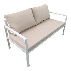 pak-401-000002-2 ΣΑΛΟΝΙ GARDENLY PAKOWORLD ΣΕΤ 4ΤΜΧ ΑΛΟΥΜΙΝΙΟ ΣΕ ΛΕΥΚΗ ΑΠΟΧΡΩΣΗ ΜΕ ΜΠΕΖ ΜΑΞΙΛΑΡΙΑ