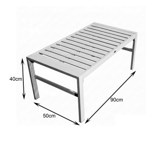 pak-401-000002-7 ΣΑΛΟΝΙ GARDENLY PAKOWORLD ΣΕΤ 4ΤΜΧ ΑΛΟΥΜΙΝΙΟ ΣΕ ΛΕΥΚΗ ΑΠΟΧΡΩΣΗ ΜΕ ΜΠΕΖ ΜΑΞΙΛΑΡΙΑ