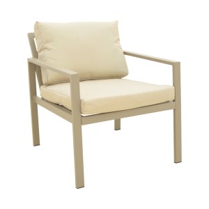 pak-401-000006-2 ΣΑΛΟΝΙ GARDENLY Ι PAKOWORLD ΣΕΤ 4ΤΜΧ ΑΛΟΥΜΙΝΙΟ ΣΕ ΑΠΟΧΡΩΣΗ CAPPUCCINO ΜΕ ΓΚΡΙ-ΜΠΕΖ ΜΑΞΙΛΑΡΙΑ