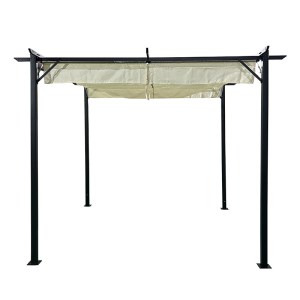pak-401-000009-2 ΚΙΟΣΚΙ ΚΗΠΟΥ PAKOWORLD ΑΝΘΡΑΚΙ ΜΕΤΑΛΛΙΚΟΣ ΣΚΕΛΕΤΟΣ - ΜΕ ΣΥΡΟΜΕΝΟ ΚΑΛΥΜΜΑ ΣΕ ΜΠΕΖ ΑΠΟΧΡΩΣΗ 3X3M